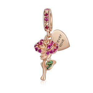 Flowers Ross 925S Charm Compatible with Pandora Bracelet